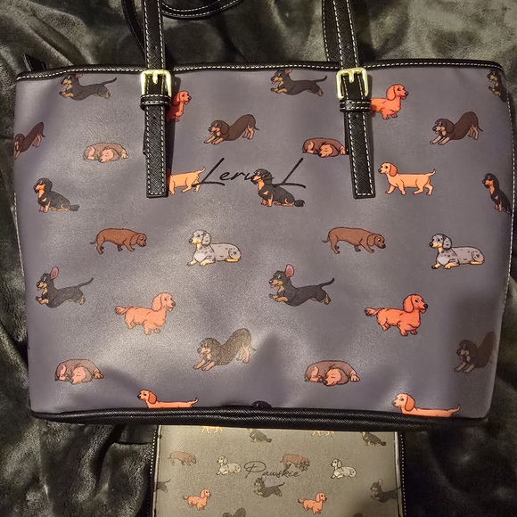 Lerue Handbags - Dachshund Print Tote Bag & Wallet Set (NWOT)